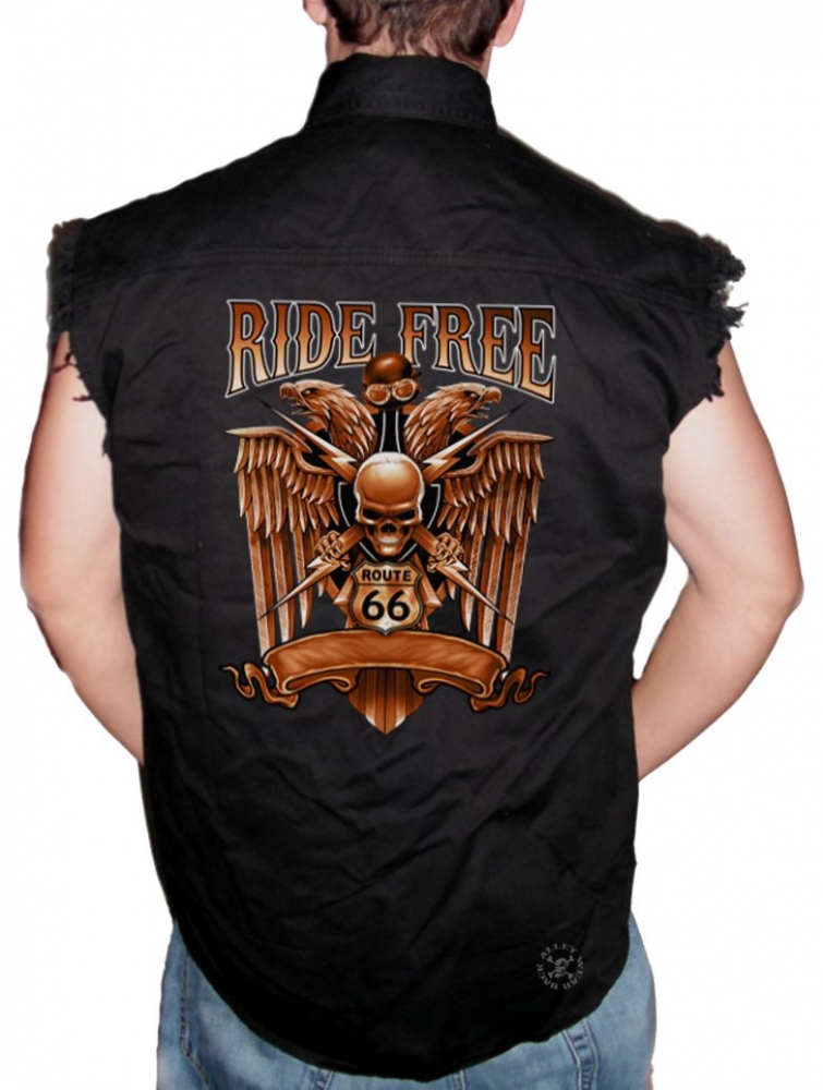 Ride Free Sleeveless Denim Shirt | Back Alley Wear
