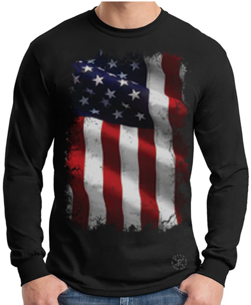 american flag long sleeve shirt